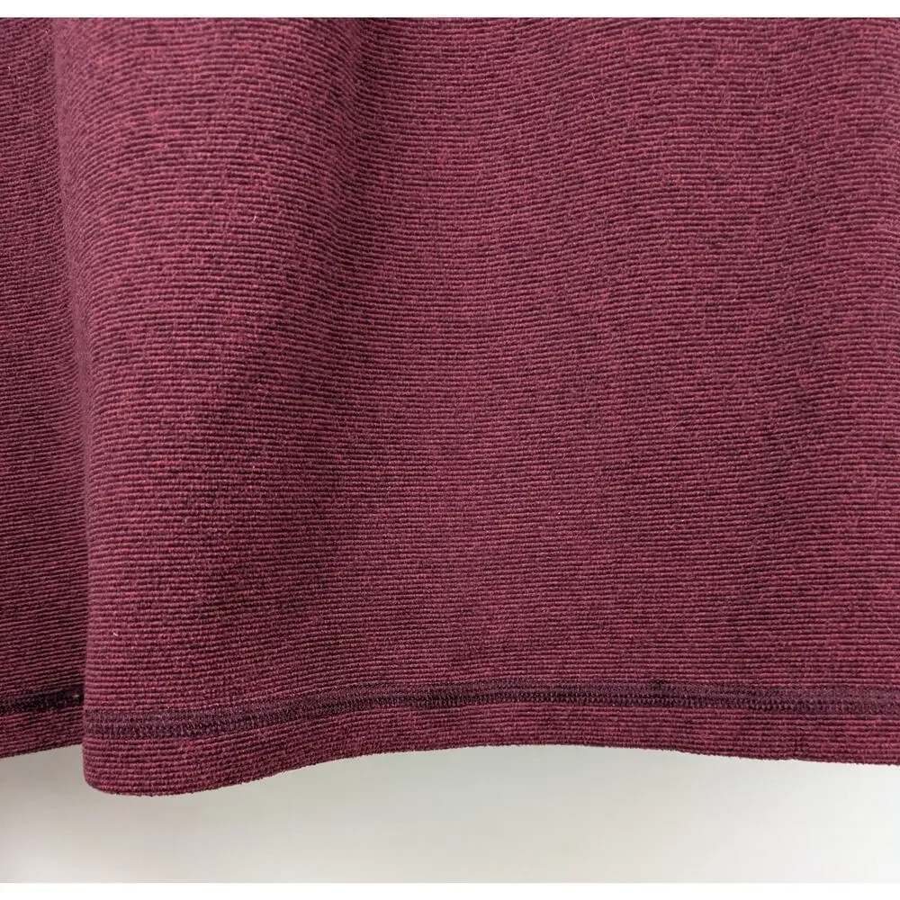 The North Face Mens Quarter Zip Fleece Pullover Large Maroon Burgundy Gorpcore